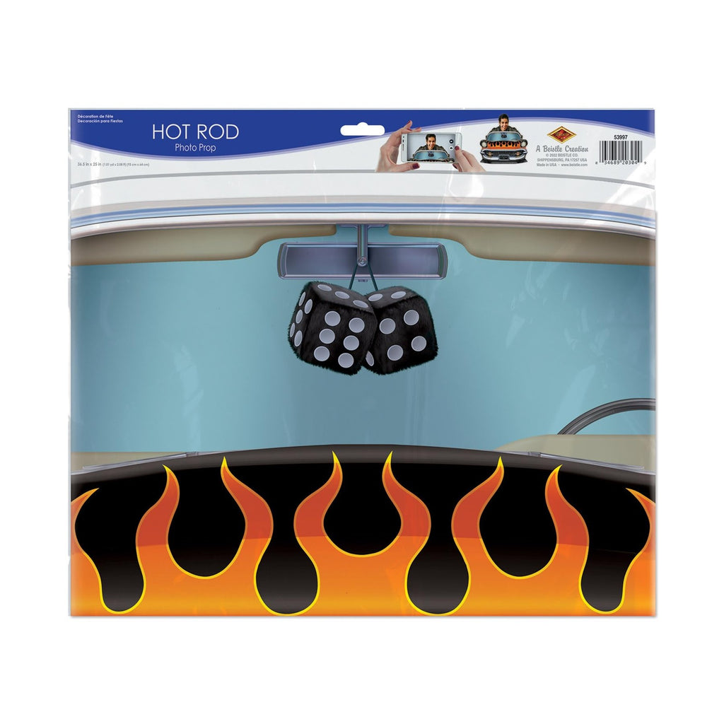 1950's Hot Rod Photo Prop 25x37 For 50's Theme Party Decor