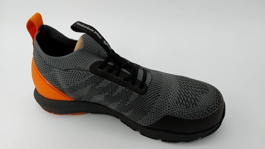 Timberland PRO Men's Radius Knit Safety Toe Slip-On Work Shoe 9M Grey/Orange