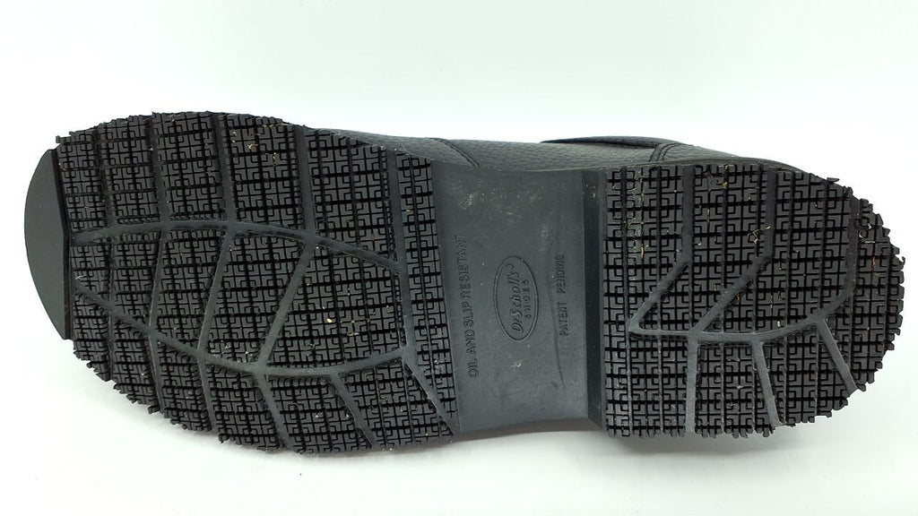 Dr. Scholl's Shoes Men's Winder II Slip Resistant Work Loafer,Black Leather,8.5