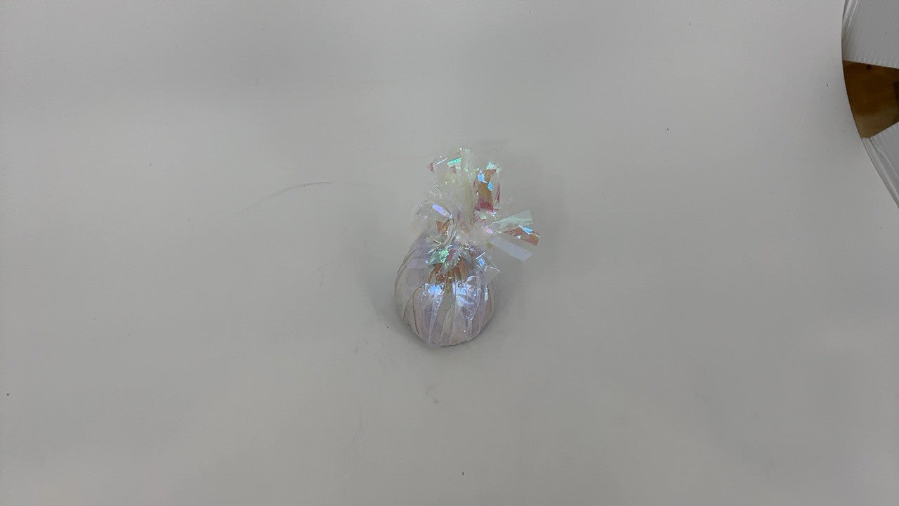 6 Pack Metallic Wrapped Balloon Weights, Opalescent, 6 Oz Centerpieces