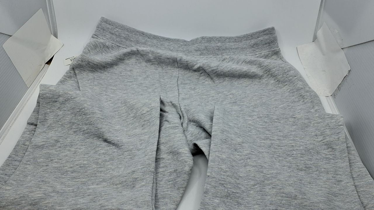 Fleece Sweatpants for Women, Light Grey Heather, Medium, Straight Leg