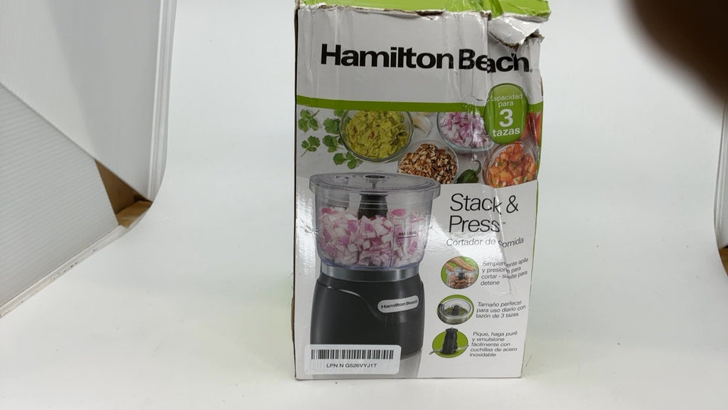 Hamilton Beach Mini Food Processor, 3-Cup, Black, 350W, for Chopping