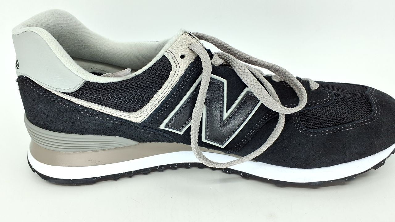 New Balance Men's 574 Core Sneaker, Black/White, 10.5M US