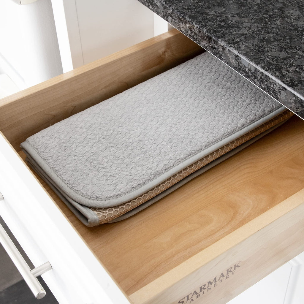Ultra-Absorbent All-Clad Dish Drying Mat, 16" x 28", Titanium