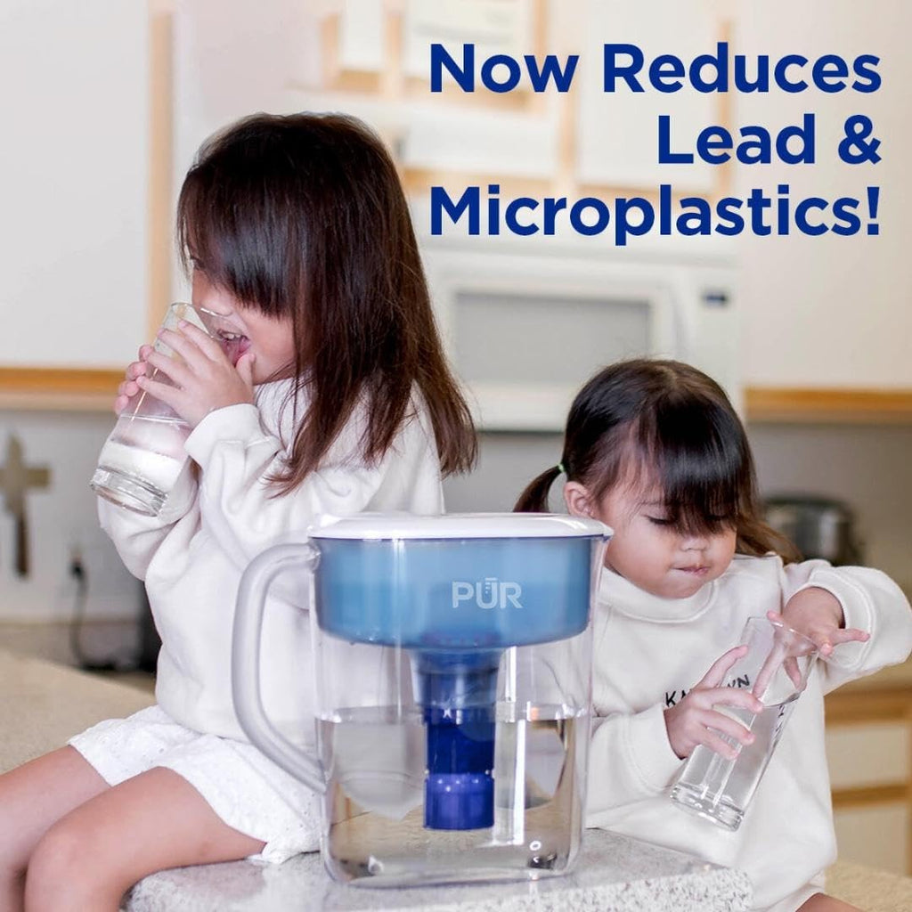 Genuine PUR PLUS Faucet Filter 2-Pack, 3-in-1 Mineral Filtration, Blue