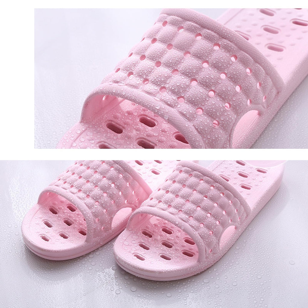 Casual Pink Shower Slides, Quick Dry, Non-Slip, Size 7.5-8W/6.5-7M