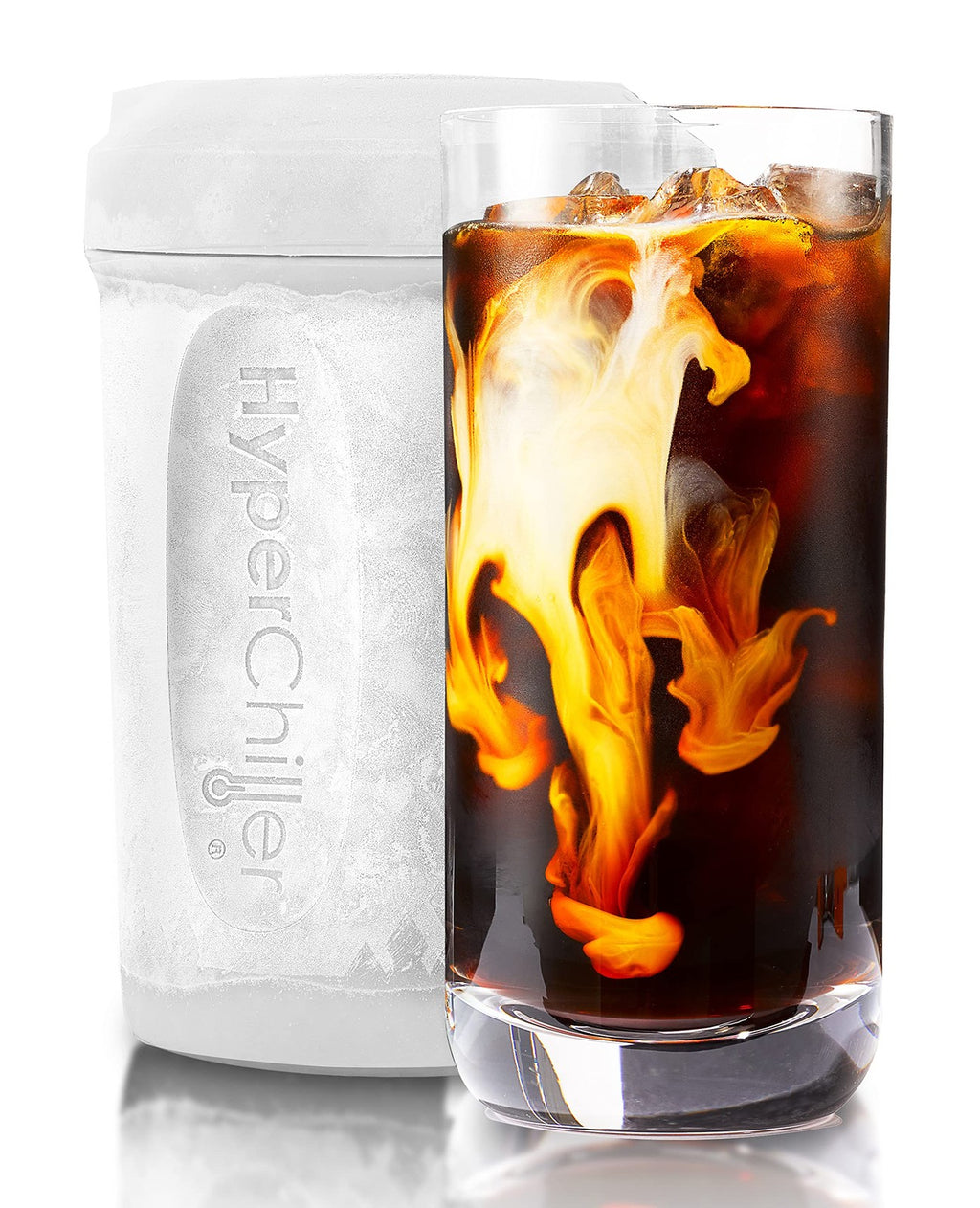 HyperChiller HC2W Iced Beverage Chiller, 12.5 Oz, White, Fast Cooling