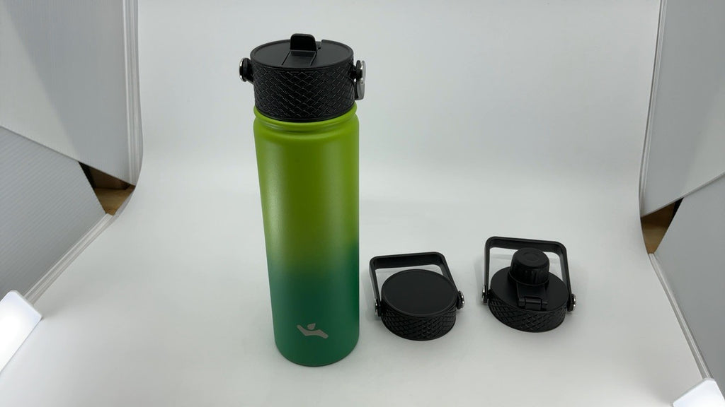 Konokyo 22oz Sport Insulated Water Bottle, Stainless Steel, Bamboo Grove