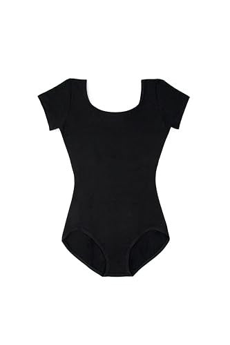 Capezio womens Classic Short Sleeve athletic leotards, Black, X-Small US