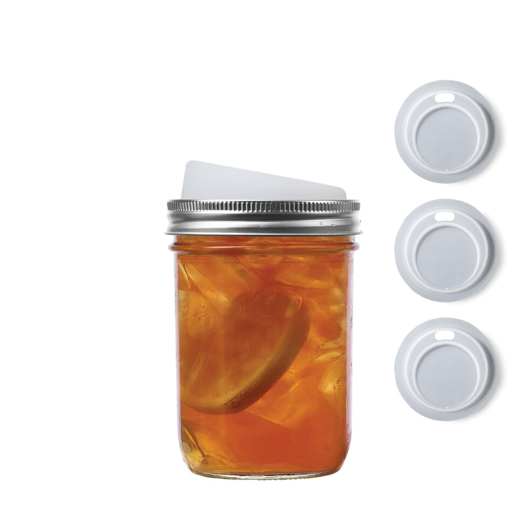 Jarware Translucent 82673 Wide Mouth Drink Lid, Set of 4