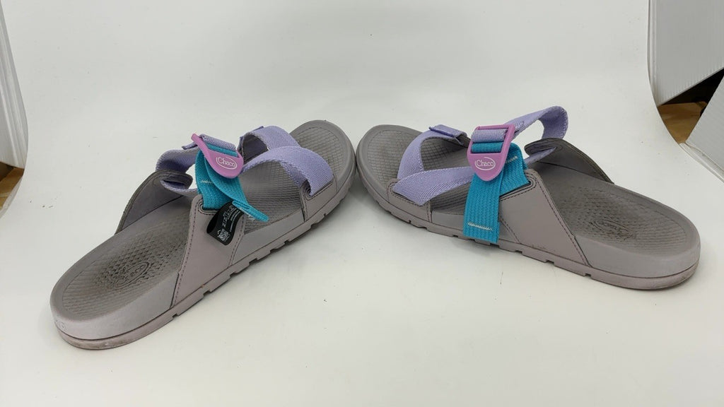 Chaco Women's Lowdown Slide Sandal, Purple Rose Aqua, 9