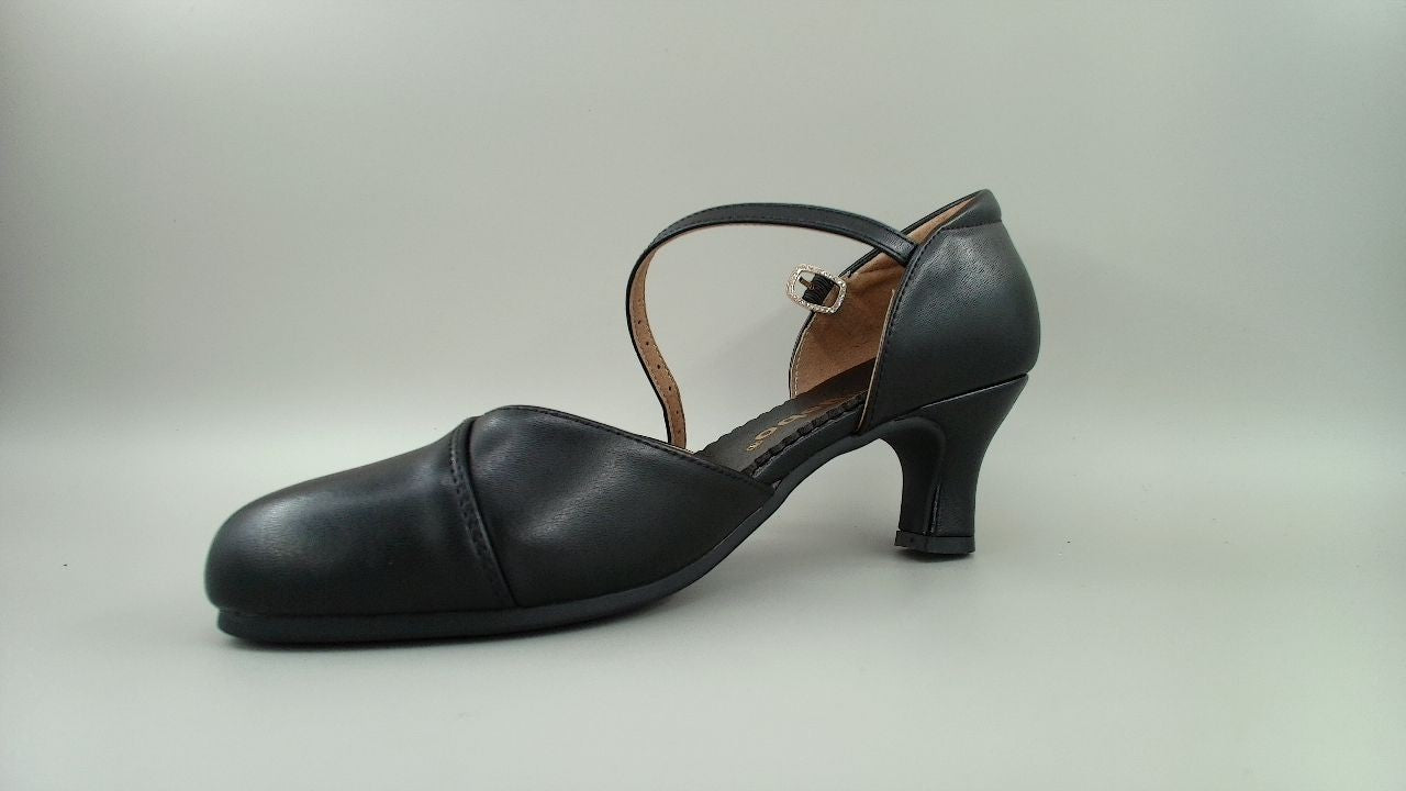 Ankle Strap Heels Ballroom Latin Salsa Dance Pumps Womens Shoes, 7.5 M US Black