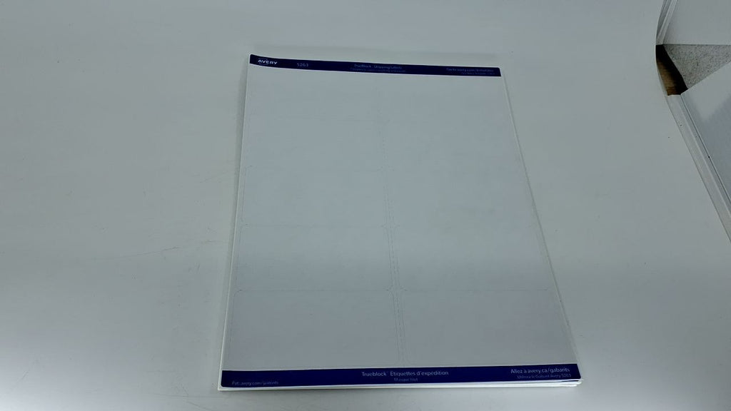 Avery 5263 TrueBlock Labels, 2" x 4", White, 250 Count, Laser Compatible