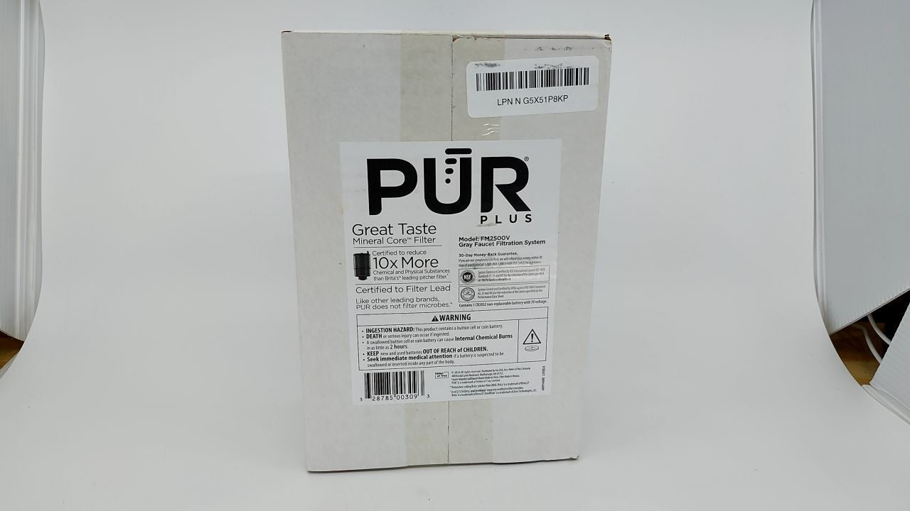 PUR Plus Faucet Mount Water Filtration System, Lead-Reducing, Grey
