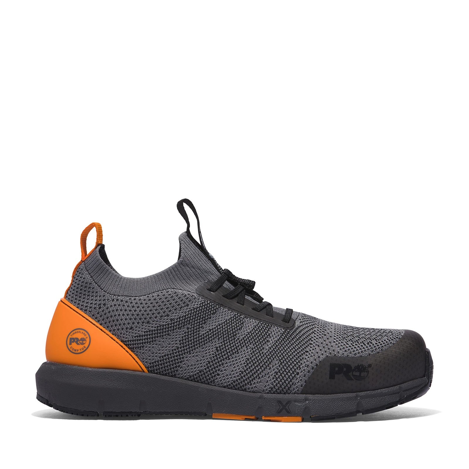 Timberland PRO Men's Radius Knit Safety Toe Slip-On Work Shoe 9M Grey/Orange