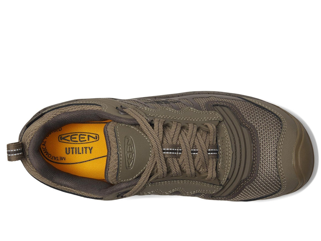 KEEN Reno 10 Wide Waterproof Athletic Work Shoes Composite Toe Brindle/Morel