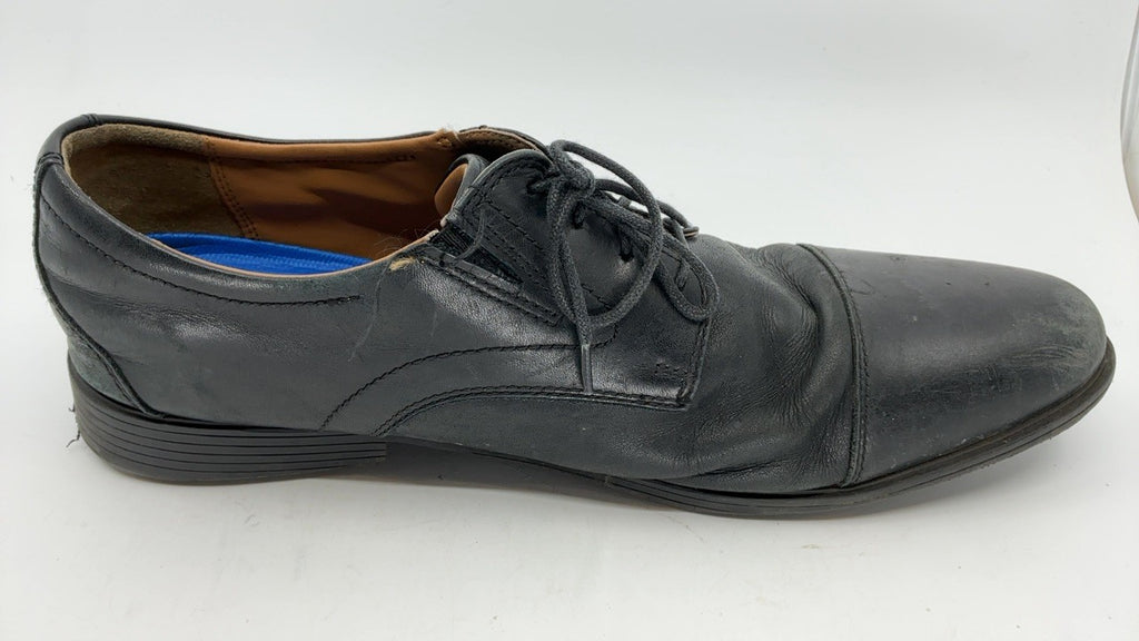 Clarks Men's Whiddon Cap Oxford, Black Leather, 13 Wide