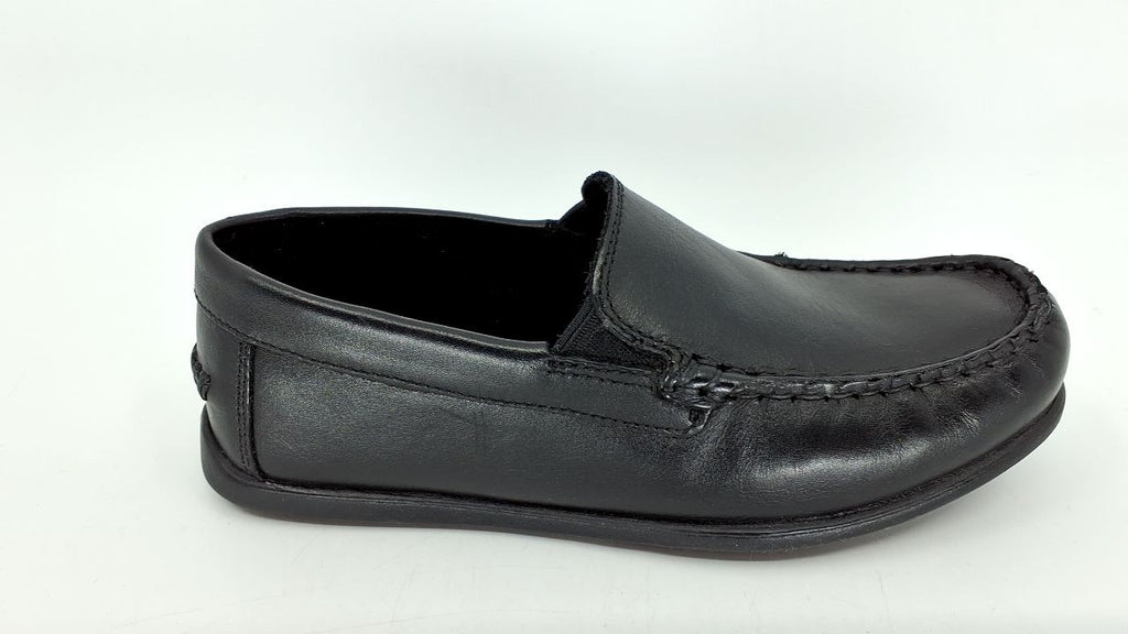 Florsheim Bogan Jr II Boys' Toddler-Youth Slip On, 13M US Big Kid, Black