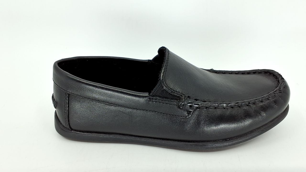 Florsheim Bogan Jr II Boys' Toddler-Youth Slip On, 13M US Big Kid, Black