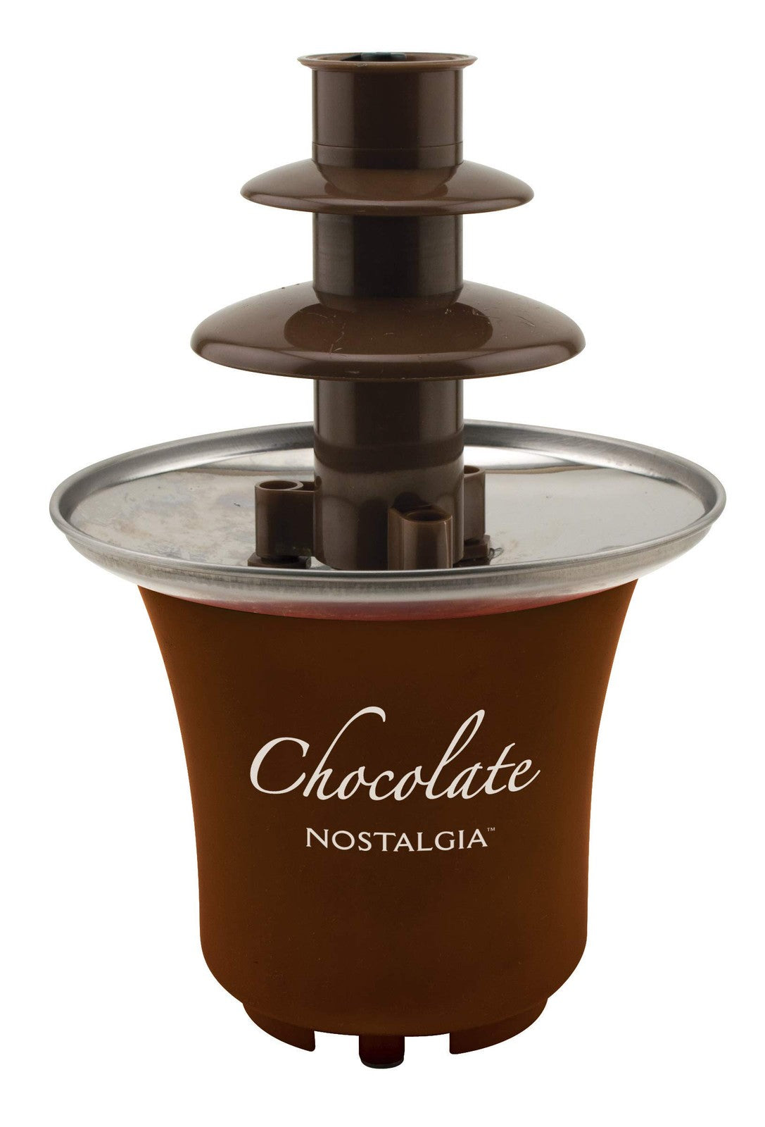 Electric Chocolate Fountain - 3 Tier, 8 Oz, Brown - Dips for Parties