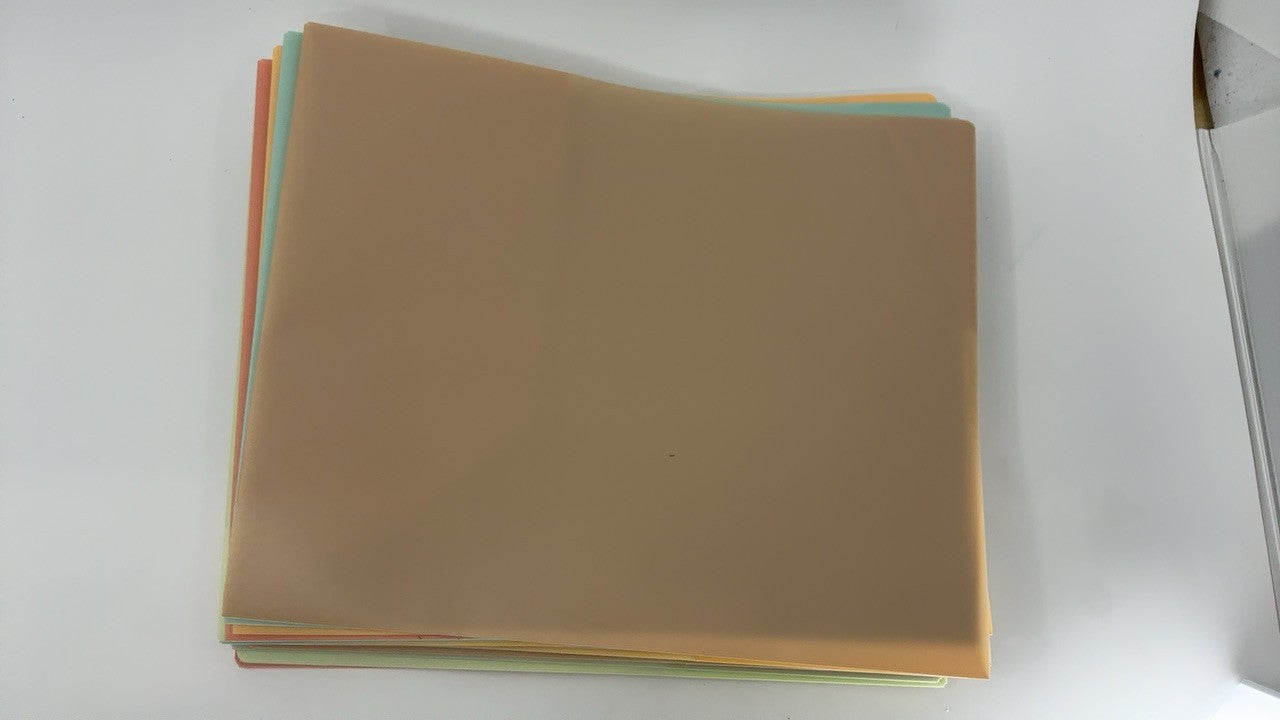 18 Pack Two Tone File Folders, 6 Pastel Colors, 8.5x11 Letter Size