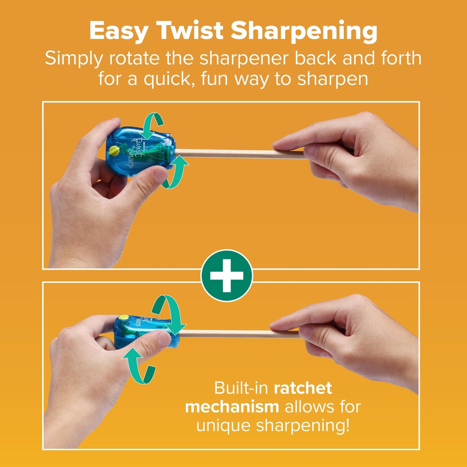 Assorted Color Bostitch Twist-n-Sharp Pencil Sharpener, Kids & Colored Pencils