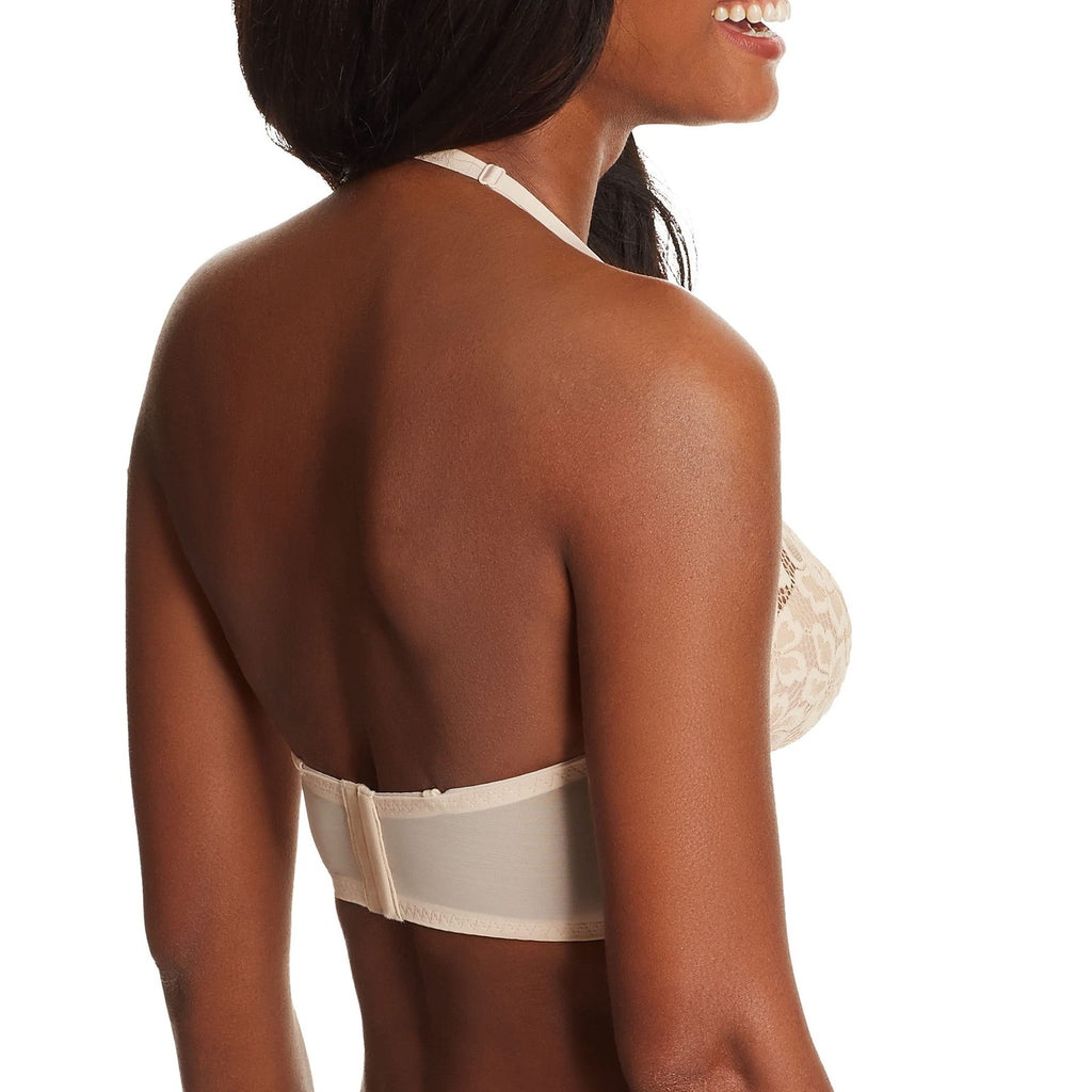 Pure Comfort Lace Longline Bra 36C Wireless Bralette Paris Nude