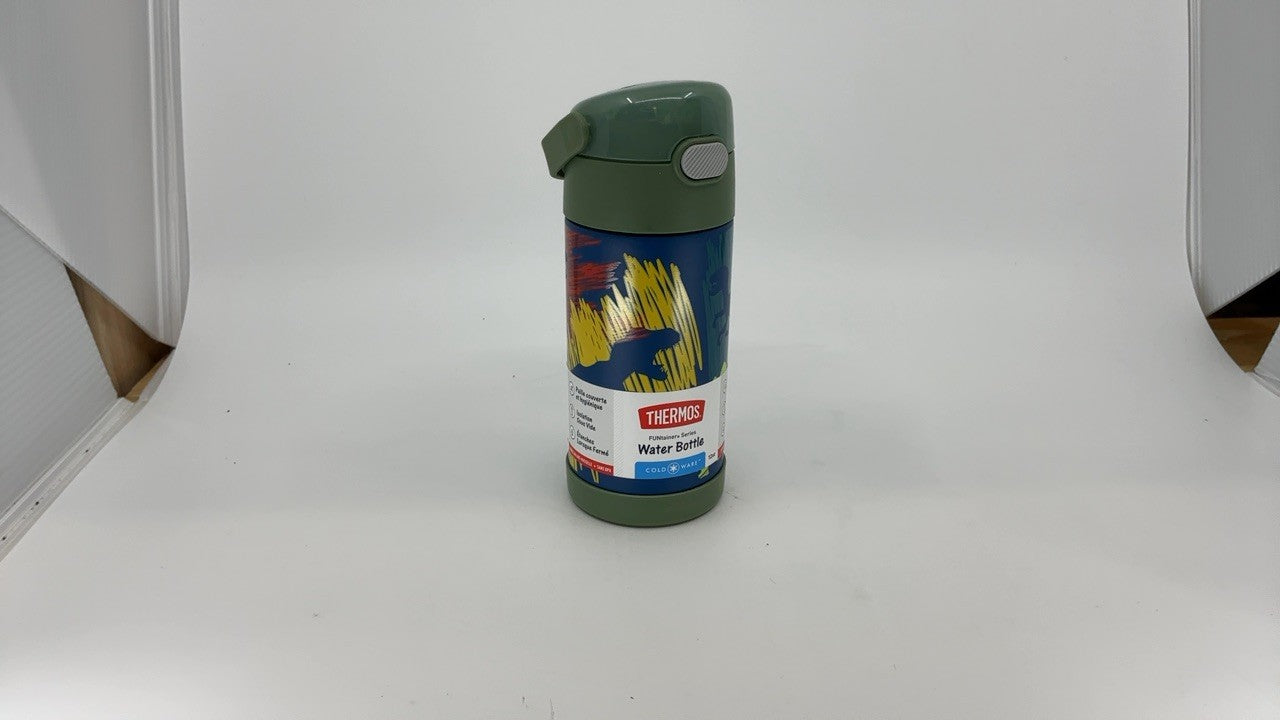 THERMOS FUNtainer 12oz Kids Water Bottle w/ Straw, Dinosaurs, Insulated