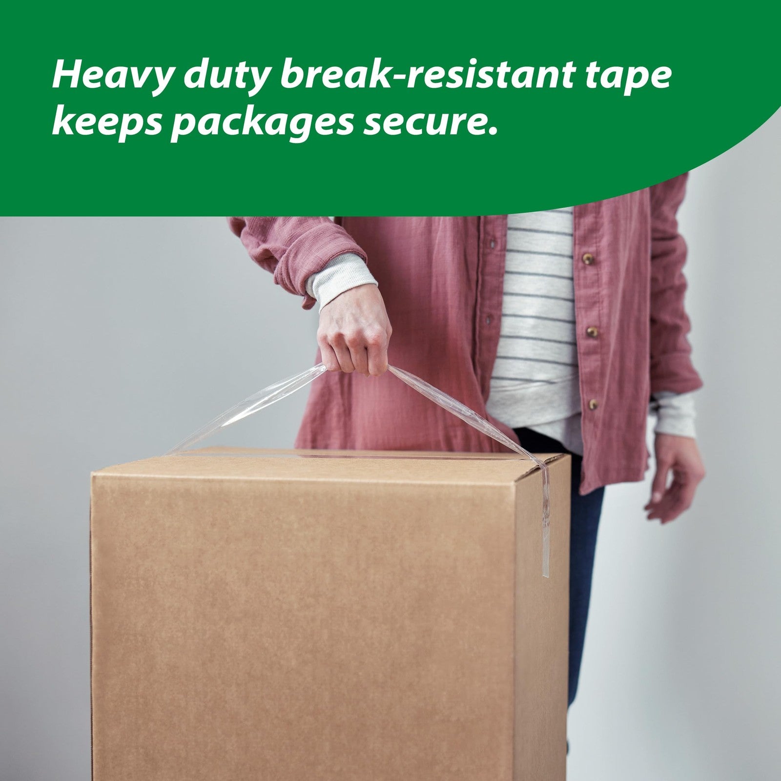Duck Heavy Duty Clear Tape - 6 Rolls, 1.5 In. Core, Shipping & Moving