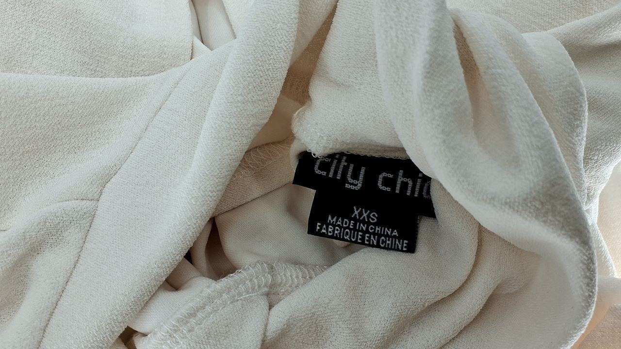 City Chic Women's Plus Size Dress-Wrap Neck, Cream