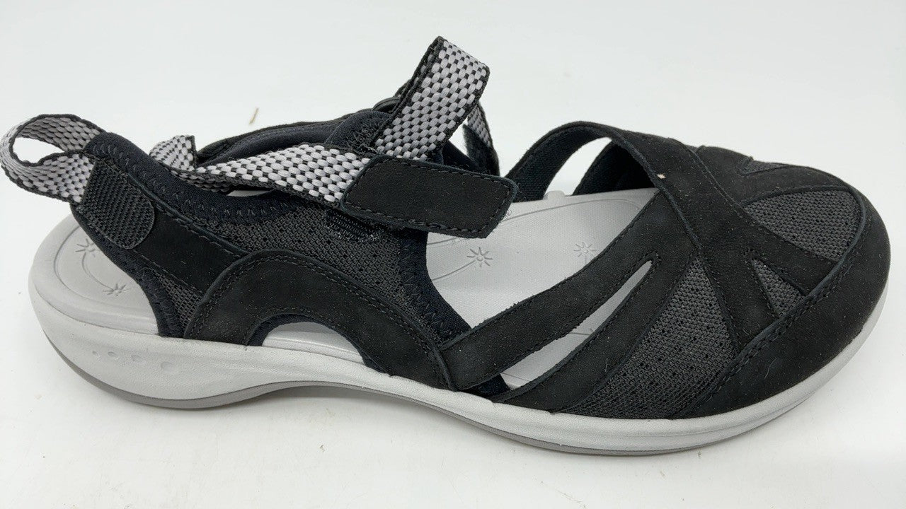 Easy Spirit Esplash Women's Sandal, 10 B(M) US, Black-White