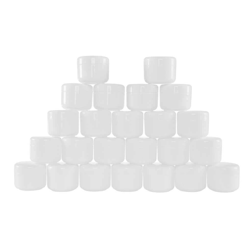 Stalwart 75-STO2003 White 2 Ounce Plastic Jar Containers
