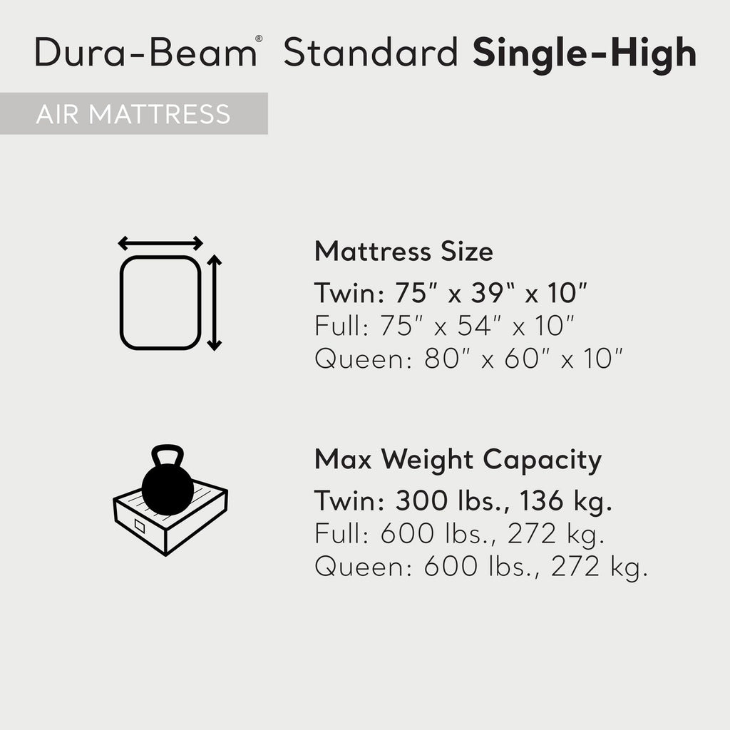 Intex Twin Air Mattress 10in Dura-Beam Fiber-Tech 300lb Capacity