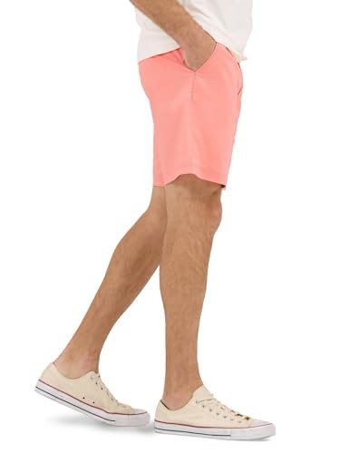 Lee Men's Extreme Motion 7" Flat Front Short, Bright Papaya, 40
