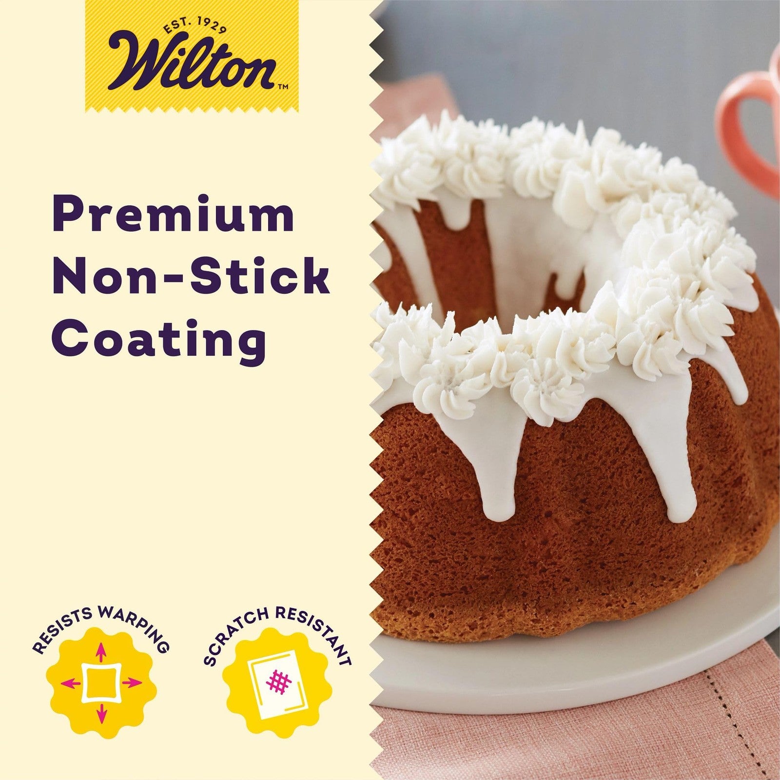 9.49 in Wilton Gold Non-Stick Tube Pan, Warp-Resistant Bakeware