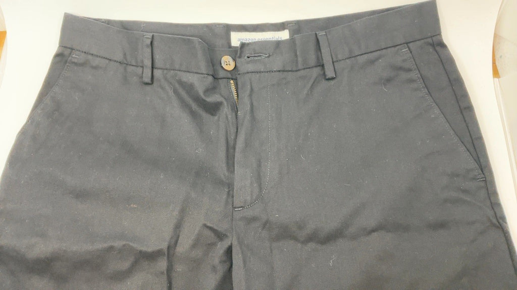 Men's Black Chino Pant, Classic-Fit, 34W x 30L, Wrinkle-Resistant