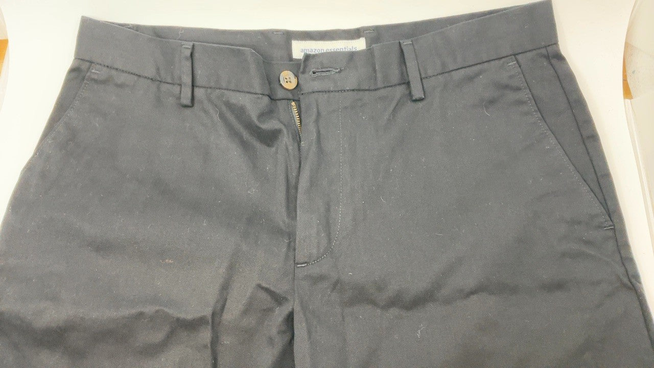 Men's Black Chino Pant, Classic-Fit, 34W x 30L, Wrinkle-Resistant