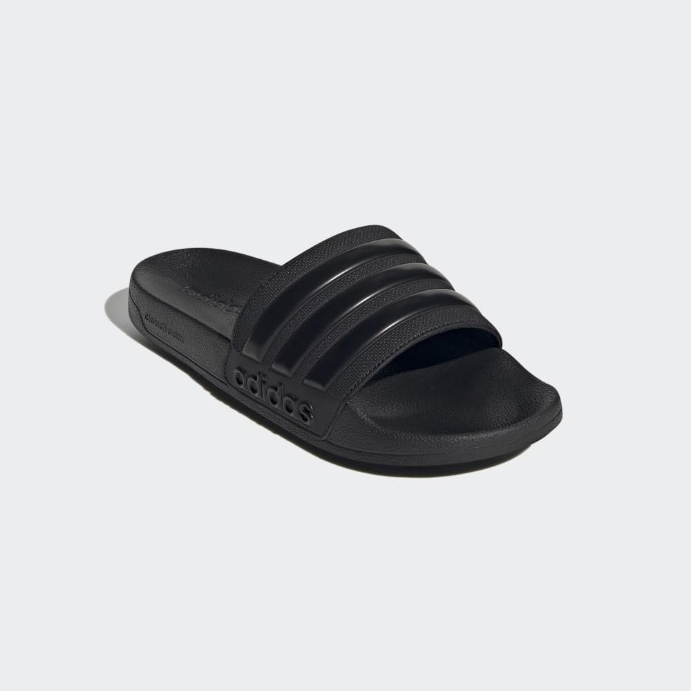 adidas unisex adult Shower Slide Sandal, Core Black/Core Black/Core Black, 8 US