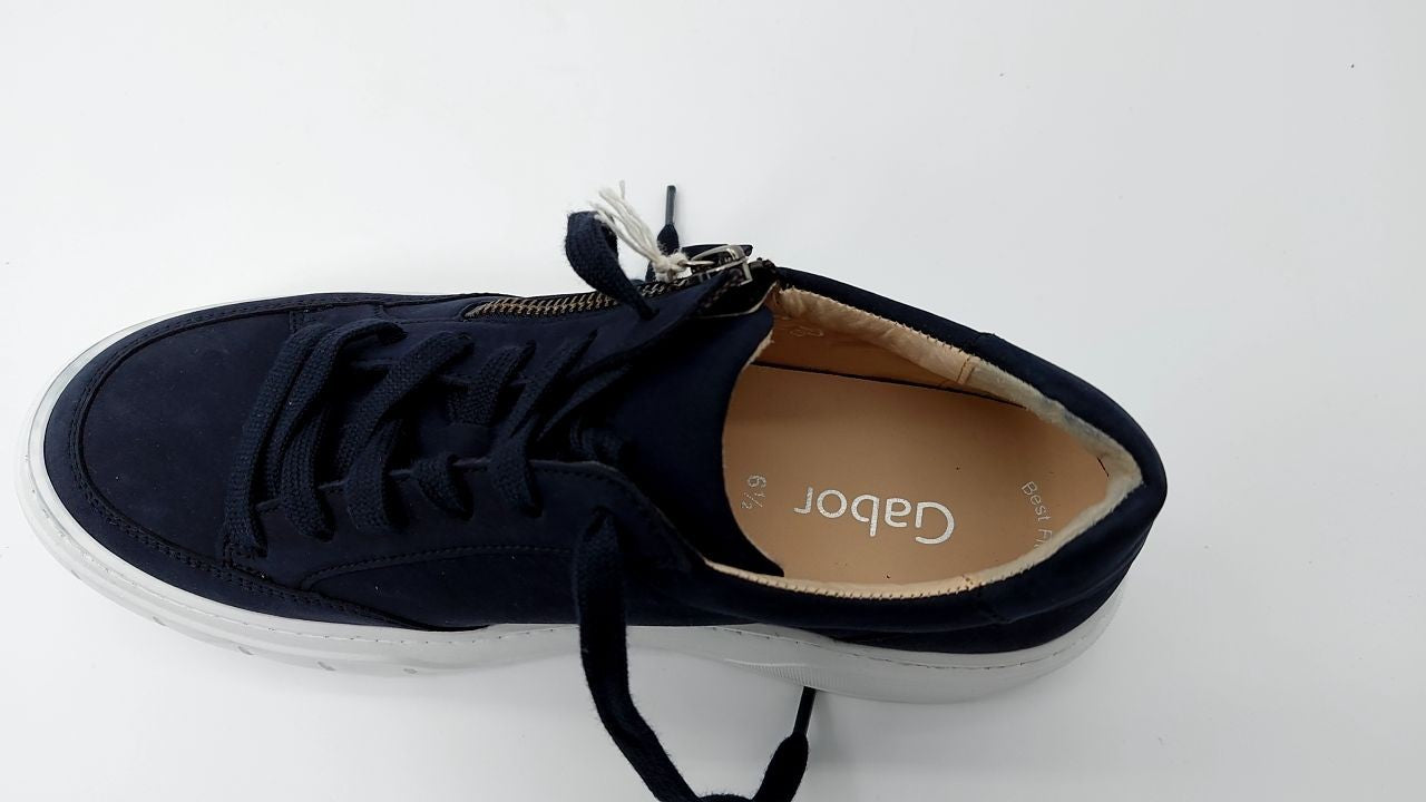 Gabor Women's 53.220 Sneaker, Blue, 6.5