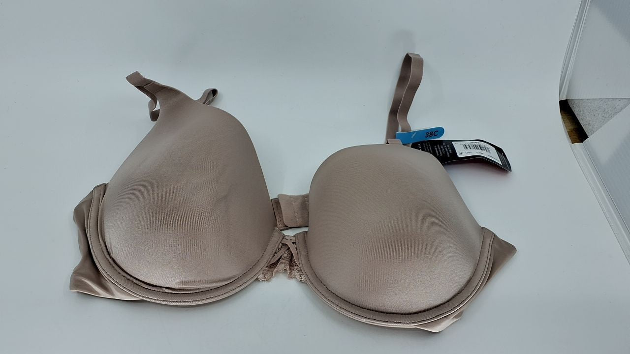 38C Maidenform Underwire Bra, One Fab Fit Demi, Paris Nude, Soft Microfiber