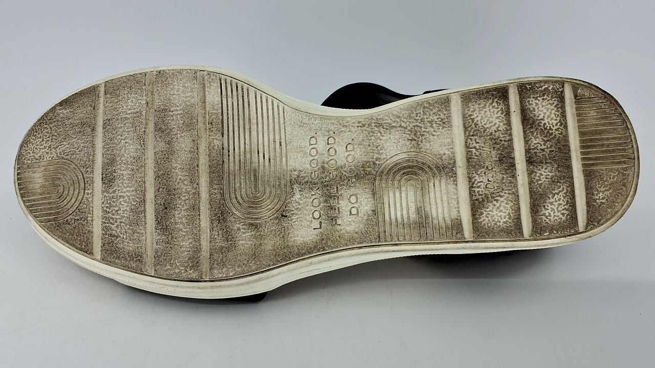 Dr. Scholl's Shoes Womens Time Off Sky Sandal Black Smooth 8.5