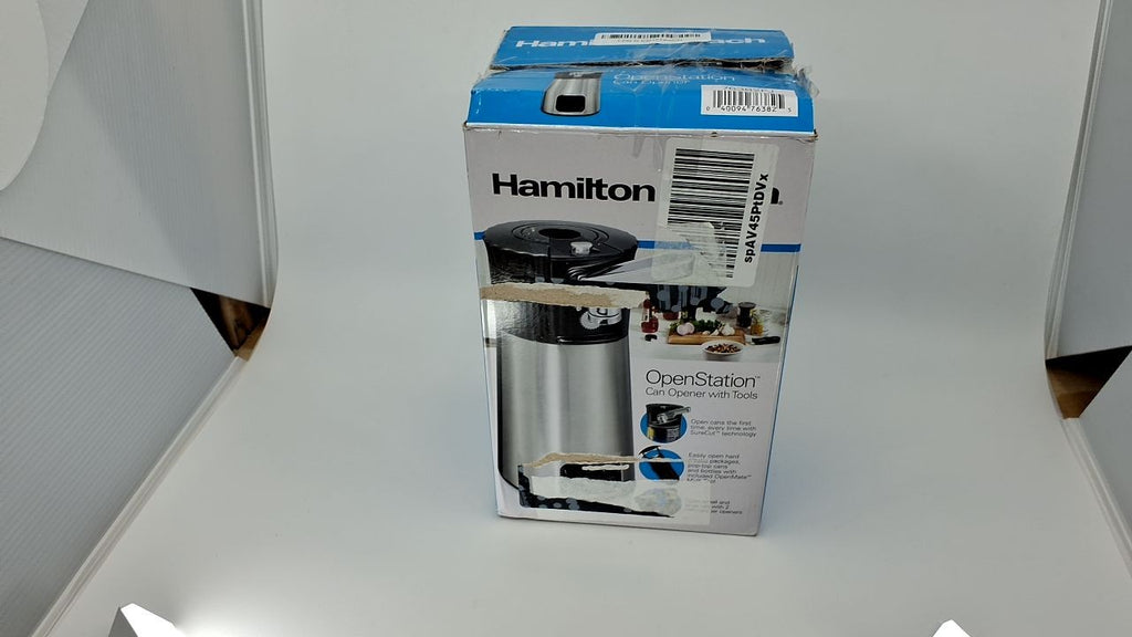 Hamilton Beach OpenStation Electric Can Opener w/ Multi Tool, Stainless Steel