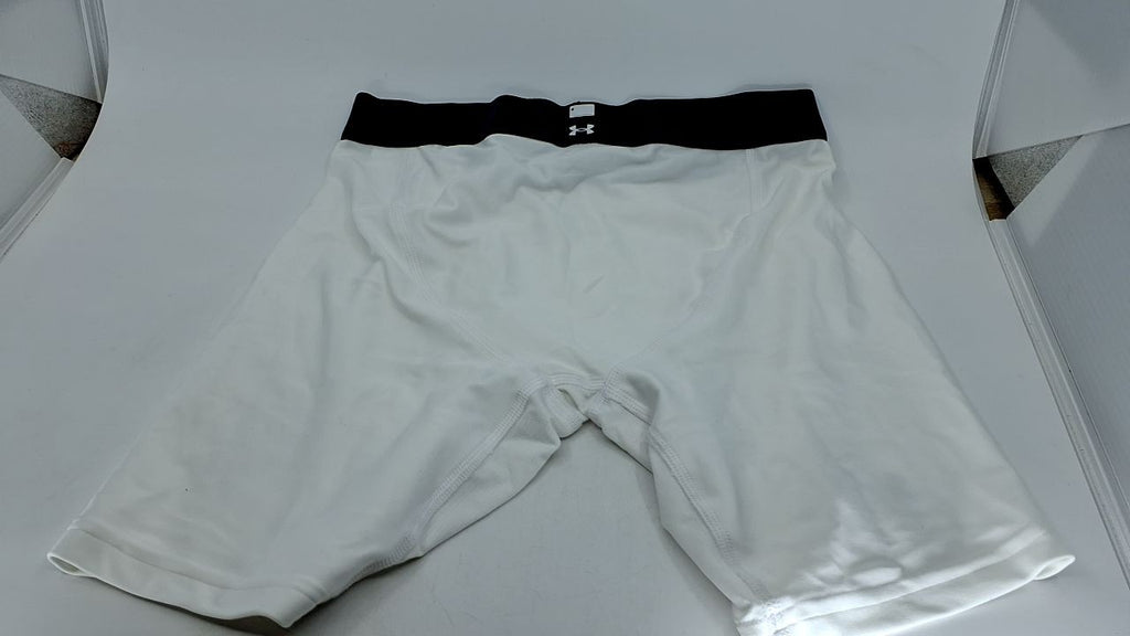 Under Armour Boys HeatGear Armour Shorts , White (100)/Black , Large
