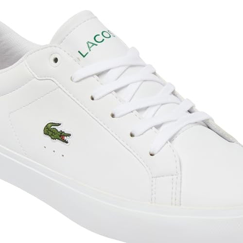 Lacoste Kids Powercourt Sneaker, WHT/GRN, 3