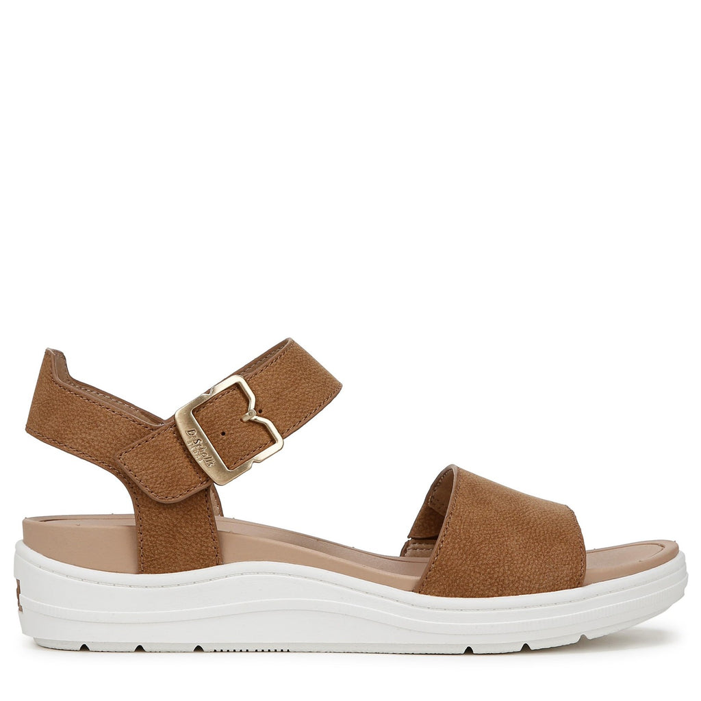 Dr. Scholl's Shoes Shoes Womens Time Off Sky Sandal Honey Brown Smooth 9.5 M