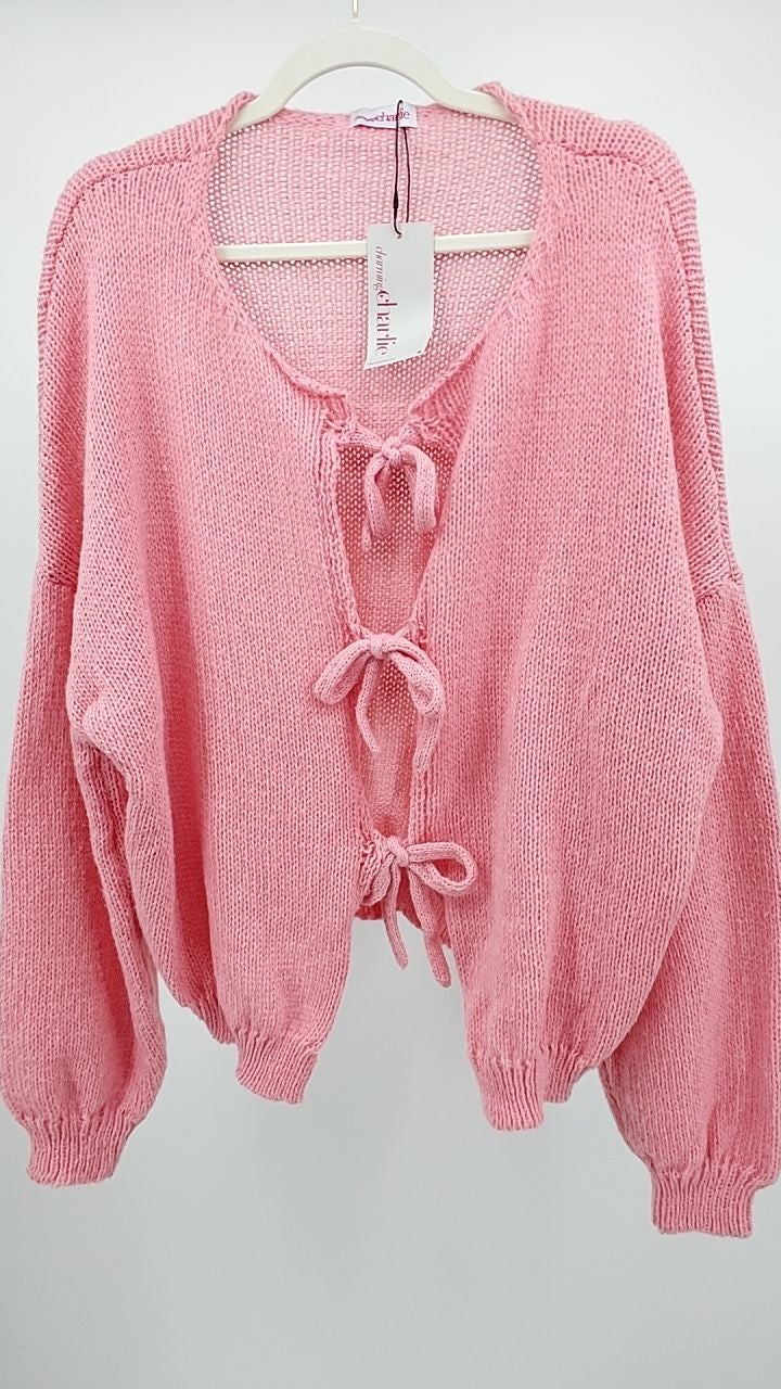 Tie-Front Long Sleeve Cardigan