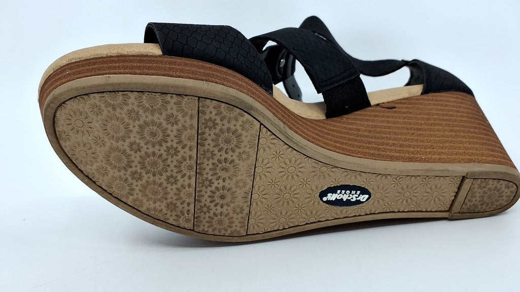 Dr. Scholl's Shoes Women's Barton Wedge Platform Sandal,Black Snake Print,7.5