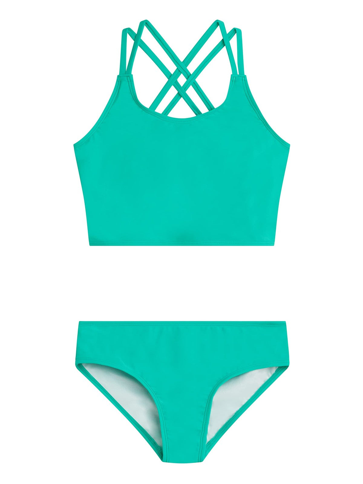 Kanu Surf Girls Waverly Tankini 2-Piece Swimsuit, Solid Atlantis, Size 10