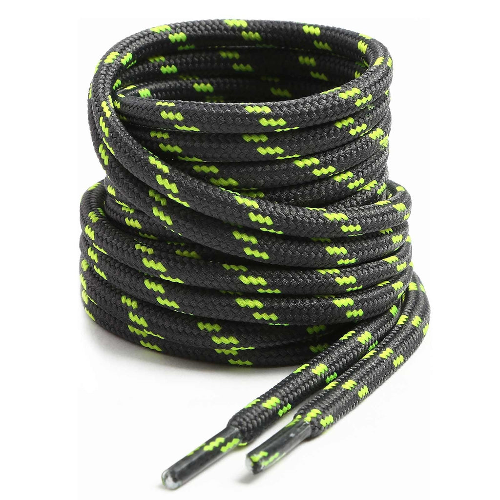 Heavy Duty 39 In Round Dark Gray Boot Laces for Hiking & Work Shoes
