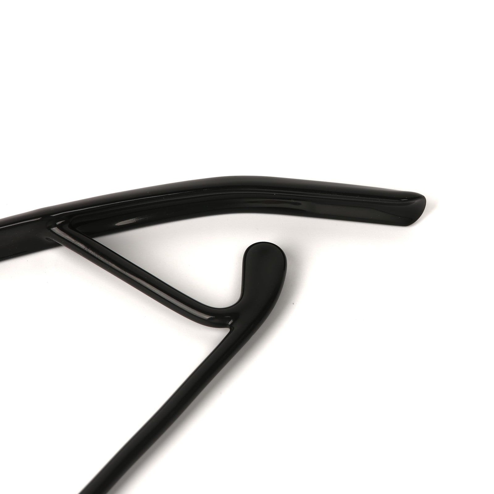 Non-Slip Rubber Coated Hangers, 16.5in Heavy Duty, Black, Set of 5